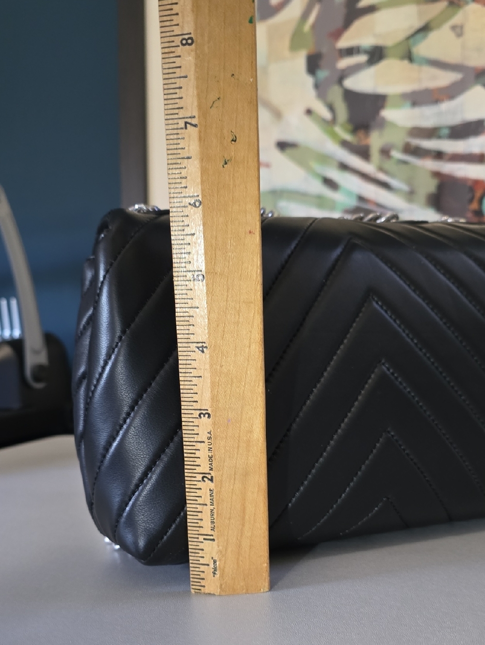 Quince Quilted Chevron Leather Convertable Bag - Picture 6 of 12